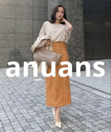 거의 미사용 anuans 스커트 MEDIUM 오렌지 여성용