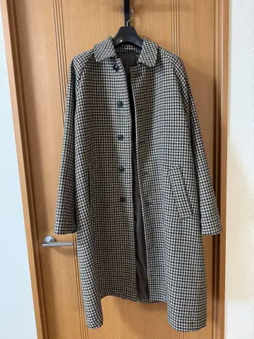 coen 하운드투스 체크 코트 M 사이즈