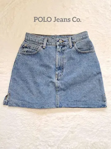 POLO Jeans Co. 랄프 로렌 데님 미니 스커트 구제 의류