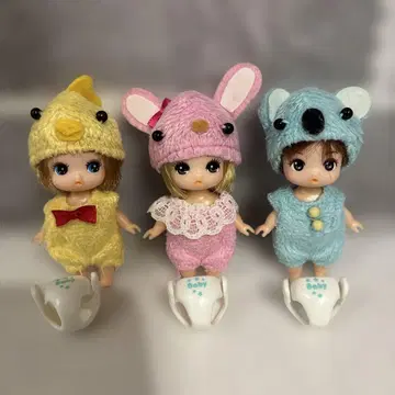 리카짱, 카코짱, 미쿠짱, 리쿠군 3개 세트