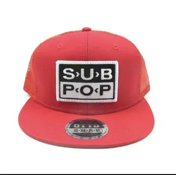 새상품 SUB POP 서브 팝 캡 빨간색 레드