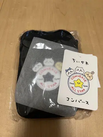 치이카와 컨버스 스마트폰 모바일 숄더 멀티 파우치 블랙