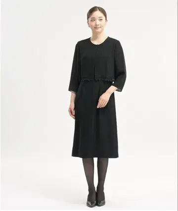 세탁 가능한 냉감 블랙 포멀 원피스 17호 스트레치 소재 빅 사이즈