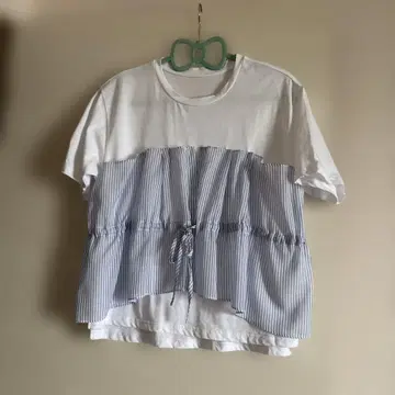 새상품급 tricot tricot 도킹 티셔츠 화이트 스트라이프