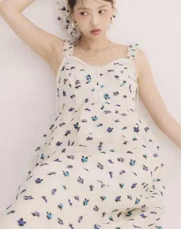 익일 배송 eimy istoire 플라워 자카드 원피스