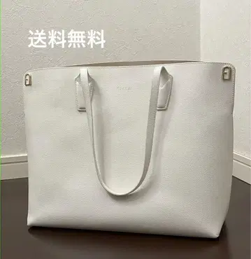 FURLA 백 white 아치 로고 가죽 화이트