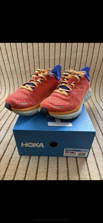 HOKA 스니커즈 오렌지/블루