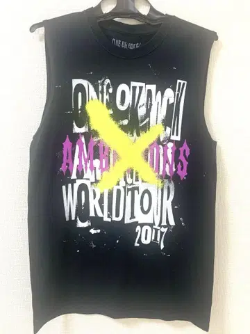 ONE OK ROCK 2017 월드 투어 탱크탑 블랙