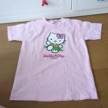 Hello Kitty in Hawaii 티셔츠 L 사이즈 핑크