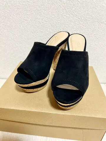 R&E 샌들 코르크 샌들 힐 13cm 여름 슬림 레그 효과