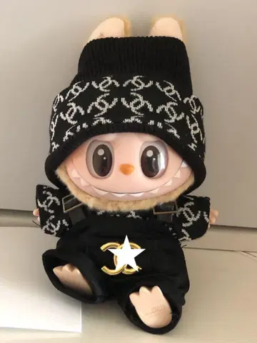 러브부 labubu 로고 니트 모자 상의 작업복 CC 패턴 3종