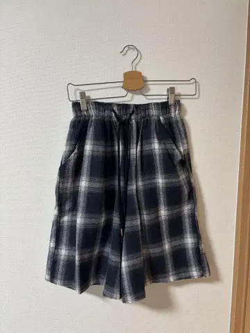 NUGU 체크 하프 팬츠 블루 im