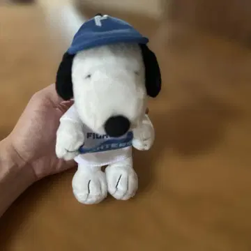 일본 햄 파이터즈 공식 스누피 봉제 인형 참
