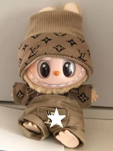 러브부 labubu 의류 니트 모자 상의 작업복 3개 세트
