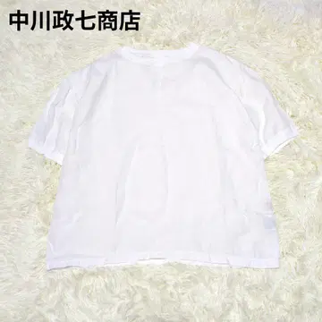 나카가와 마사시치 상점 린넨 티셔츠 크루넥 풀오버 린넨