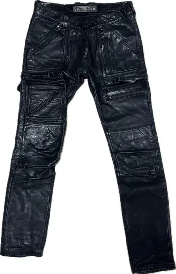blackmeans 블랙 가죽 지퍼 팬츠 size2