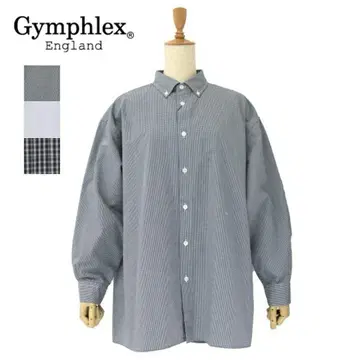 Gymphlex 짐플렉스 긴팔 오버 사이즈 셔츠 체크 무늬