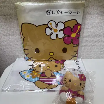 산리오 복권 헬로키티 마스코트 거즈 타월 레저 시트