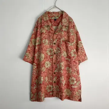 타미힐피거 반팔 셔츠 알로하 셔츠 실크 100% Tommy Bahama