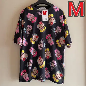 새상품 아베일 키티 일광화상 갸루 티셔츠 M 블랙