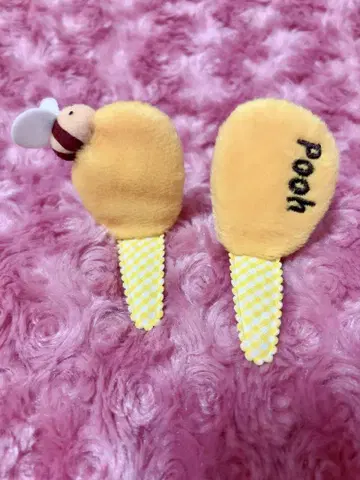 디즈니 곰돌이 푸 패치 헤어핀 클립 귀 변신