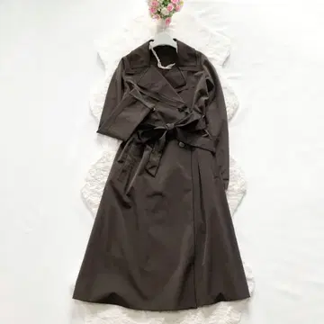 FOXEY*폭시 뉴욕 롱 트렌치코트 초콜릿 브라운