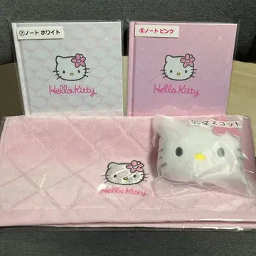 산리오 헬로키티 당첨 복권 마스코트 노트 타월 정리 제일복권