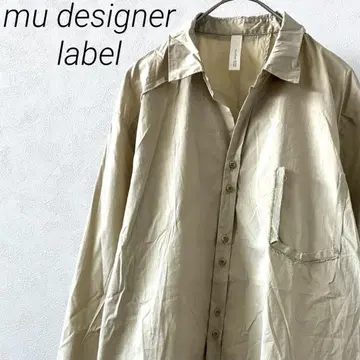 mu designer label 셔츠 긴팔 비대칭 개성 얇은 소재