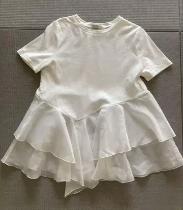 유나이티드 애로우즈 불규칙 티어드 콤비 티셔츠
