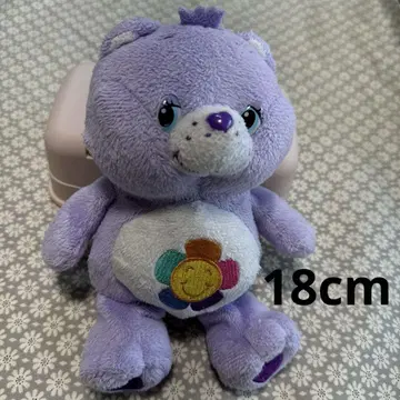 레트로 케어 베어 곰 봉제 인형 보라색 퍼플