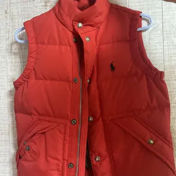 폴로 랄프 로렌 레드 다운 베스트