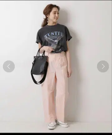 Spick & Span 스픽 앤 스팬 LI/CO 와이드 테이퍼드 팬츠