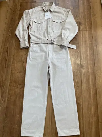 새상품 Spick&Span 5 1/2 데님 점프 수트 38