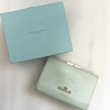 사만다 타바사 리틀 머메이드 아리엘 민트 그린 두겹 지갑 박스 포함