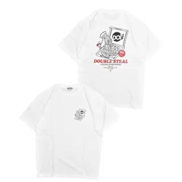 DOUBLE STEAL 피자 티셔츠 941-15003 WH XL