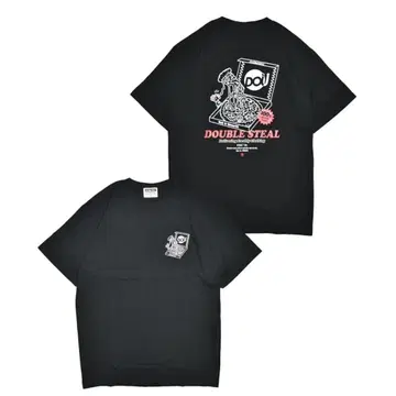DOUBLE STEAL 피자 티셔츠 941-15003 BK L