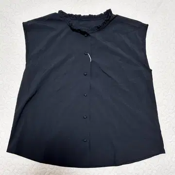 새상품 슬리브리스 셔츠 빅 사이즈 프릴 블라우스 a1715