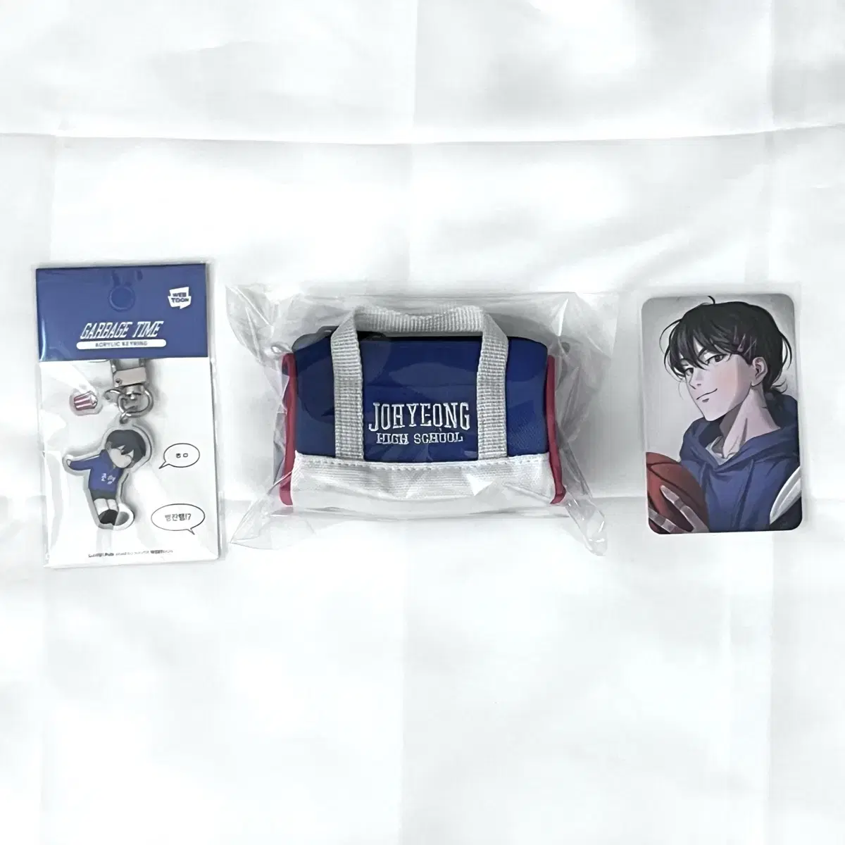 Garbage Time Byungchan pop up acrylic keyring Jo Hyeong High School earphone powch