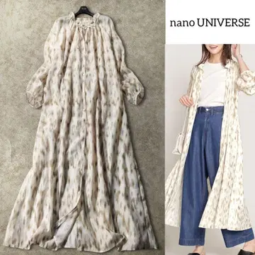 새상품급 나노 유니버스 올 패턴 셔츠 원피스 롱 원피스 시어 봄/여름
