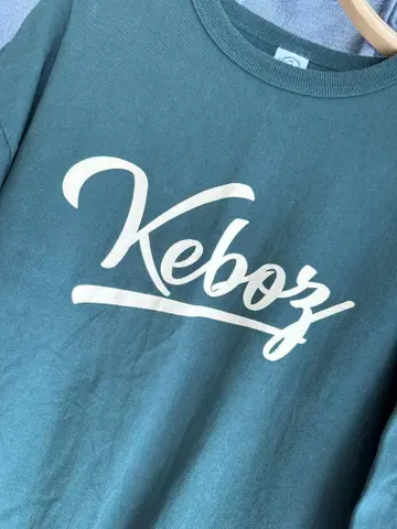 Keboz 다크 그린 오버 사이즈 티셔츠