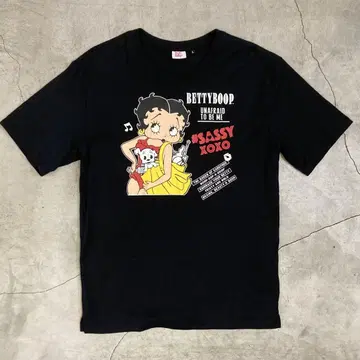 BETTY BOOP 베티 붐 양면 프린트 L 사이즈 블랙