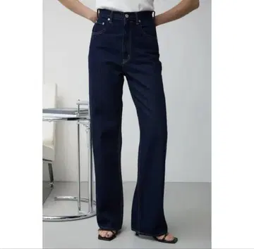 AZUL DENIM 하이 웨스트 와이드 데님 네이비 S