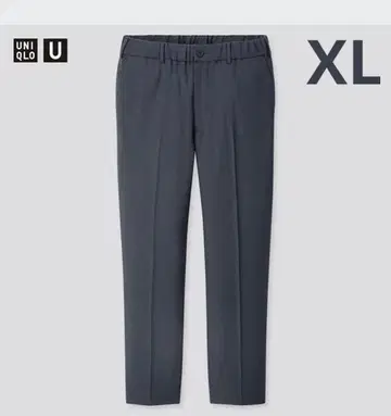 유니클로 U 와이드 핏 테이퍼드 팬츠 네이비 XL