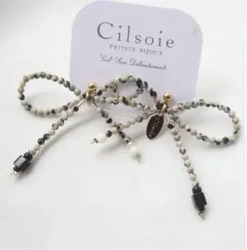 Cilsoie 리본 비즈 귀걸이