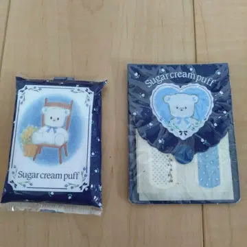 산리오 슈가 크림 퍼프 티슈 반창고 레트로