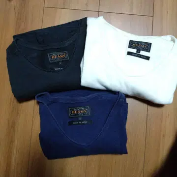 3장 세트 빔즈 플러스 반팔 V넥 티셔츠 M 일본제 [중고]