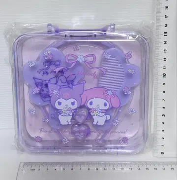 마이멜로디 쿠로미 헤어 액세서리 세트 플라스틱 케이스 손잡이 포함 산리오