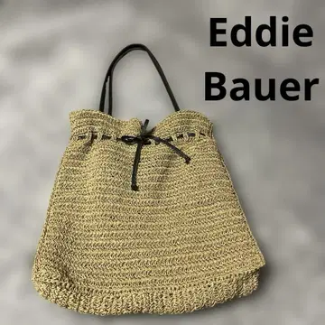 Eddier Bauer 스트로우 소재 베이지 토트백