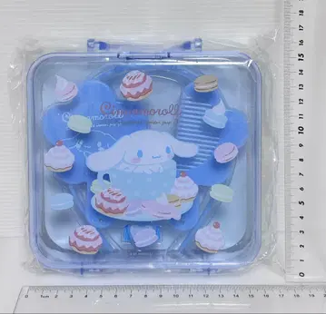 시나모롤 헤어 액세서리 세트 손잡이 달린 트렁크 플라스틱 케이스 산리오