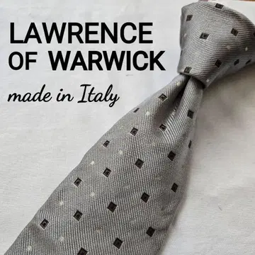 LAWRENCE OF WARWICK 그레이 넥타이 실크 이탈리아제